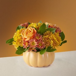 The Pumpkin Spice Forever Bouquet from Clifford's where roses are our specialty